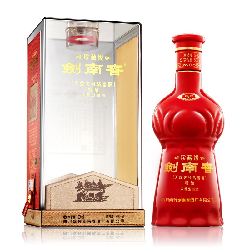 老包装52度剑南春白酒
