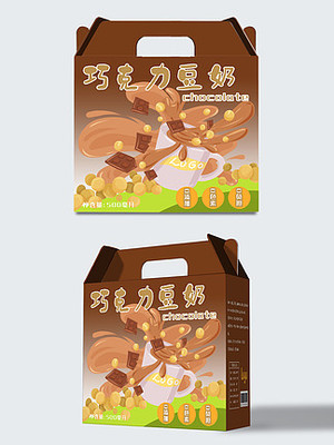 豆奶纸盒包装好的