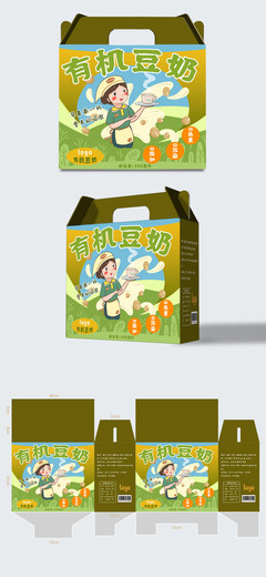 豆奶纸盒包装好的