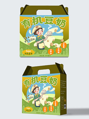豆奶纸盒包装好的