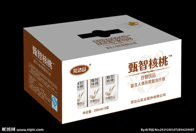 完达山纸盒包装奶粉