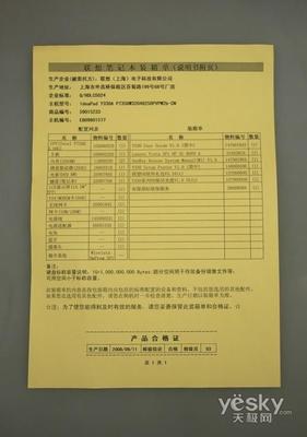外包装装箱单